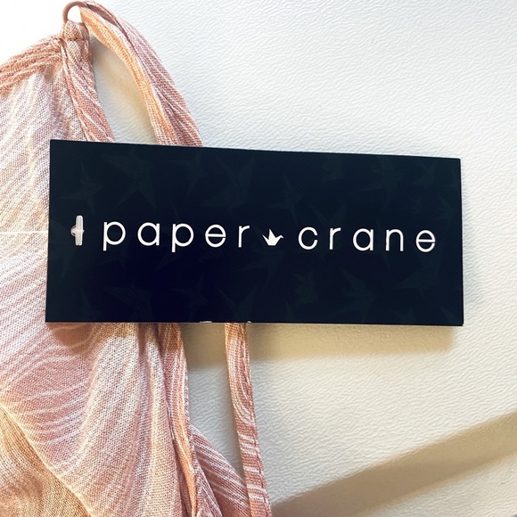 NWT Paper Crane Ruffle Tank Top With Elastic Waist And Cool Swirl Pattern Size M - Picture 4 of 9